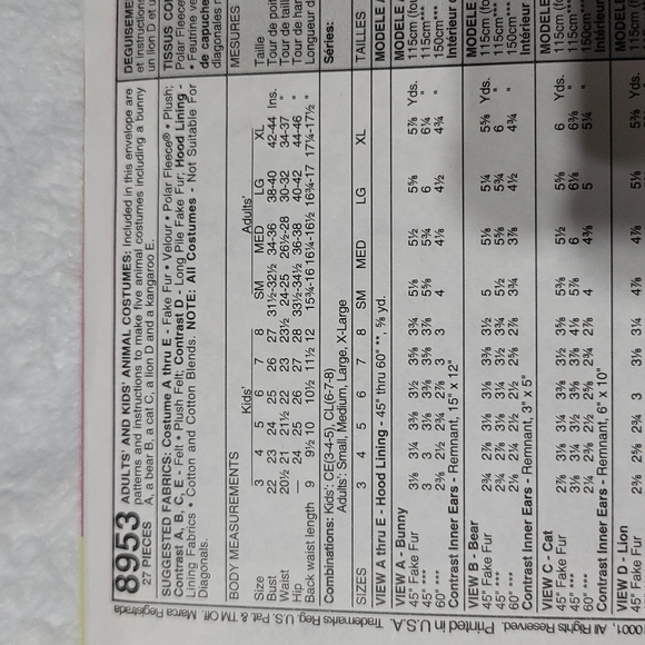 McCall's Costumes..5 Costumes - Picture 6 of 6